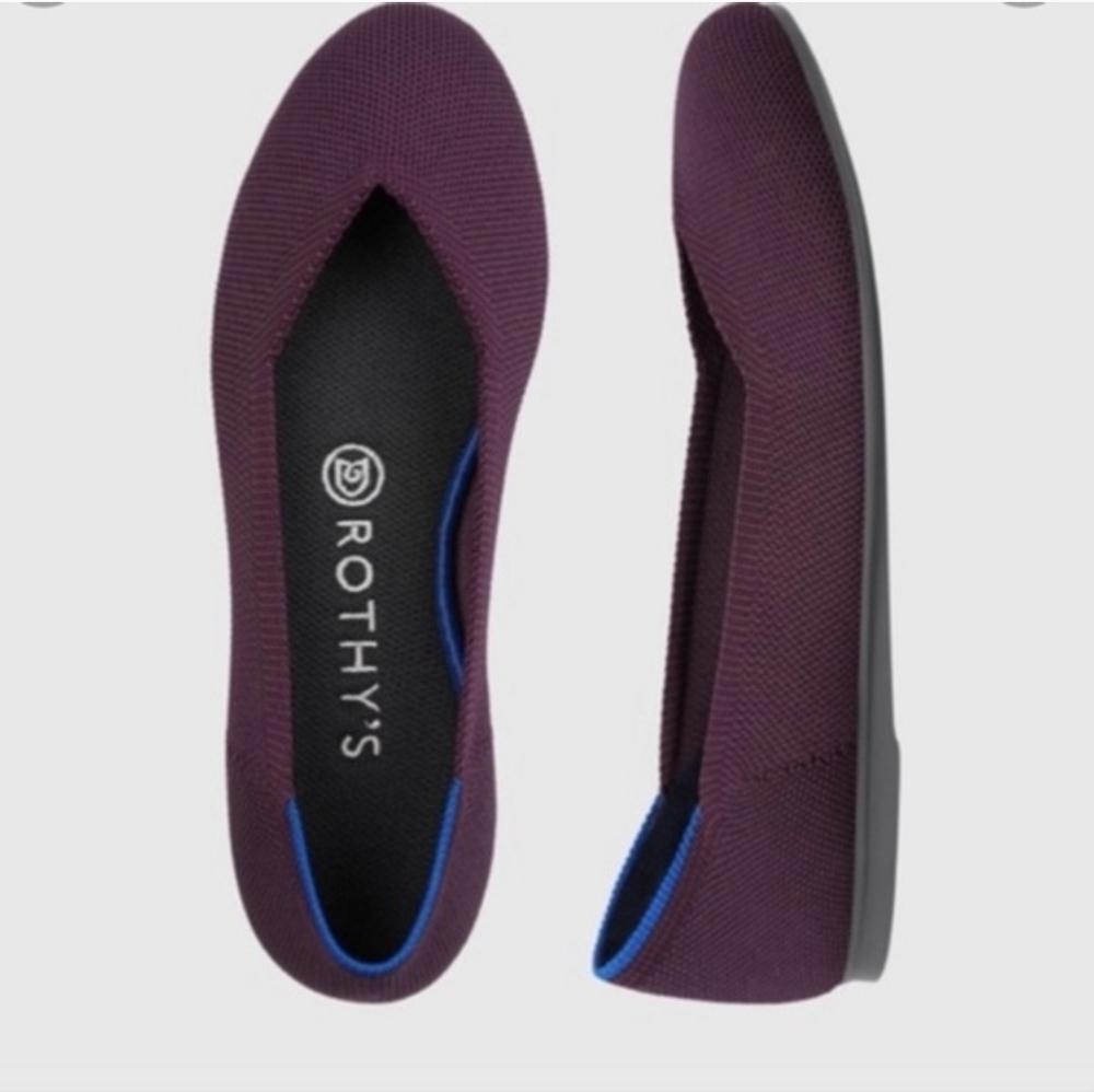 Rothy’s The flag Cranberry color Round toe Slip On Size 7.5